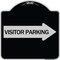 Signmission Visitor Parking With Right Arrow Heavy-Gauge Aluminum Architectural Sign, 18" x 18", BS-1818-24376 A-DES-BS-1818-24376 - alternate 1